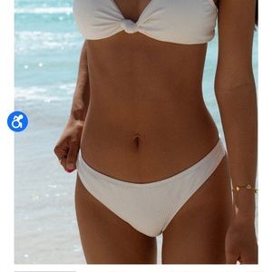 Dippin Daisy’s Nocturnal Bikini Bottom in Cloud Mini Rib